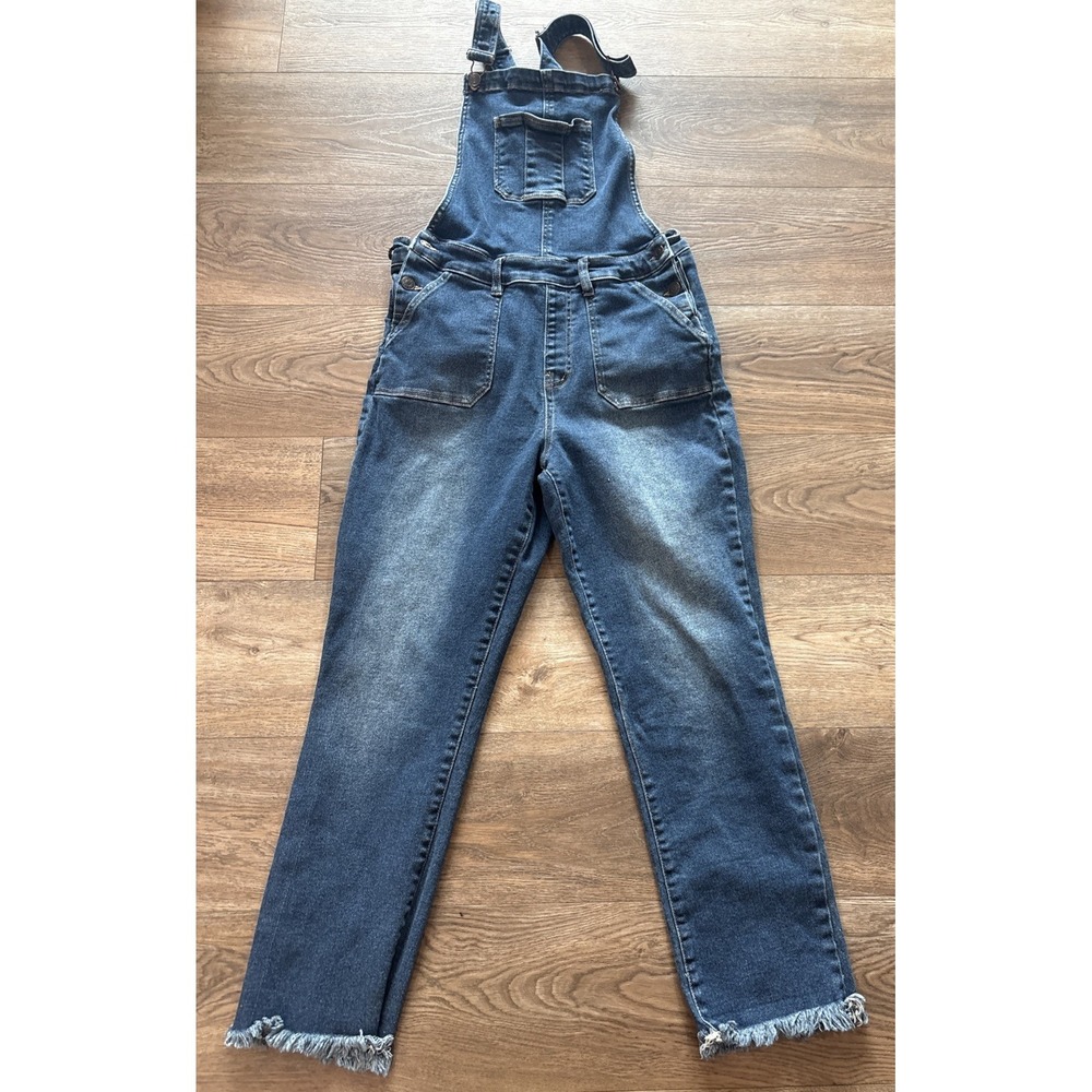 Denim Overalls YMI Dream Vintage stretch women M raw hem boho Festival Y2K